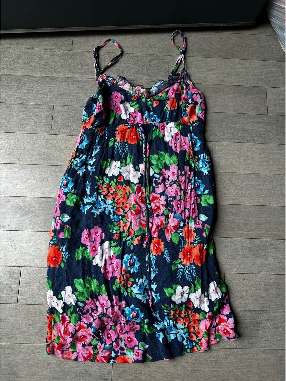 Women’s Aeropostale Colorful Floral Print Spaghetti Strap Dress Size Small